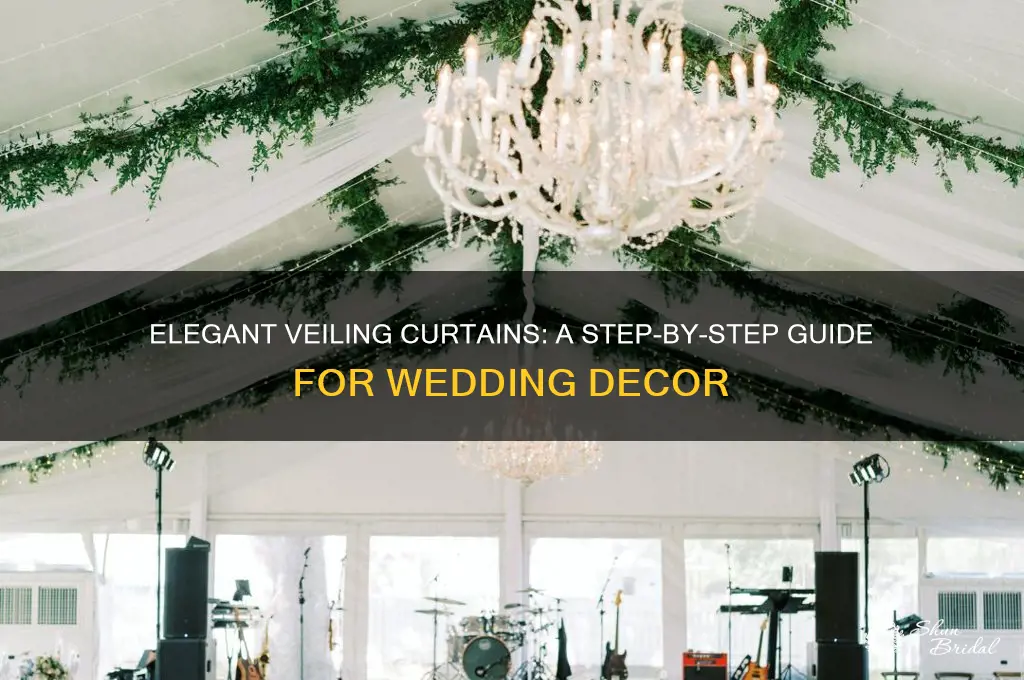 how to hang veiling curtains for wedding