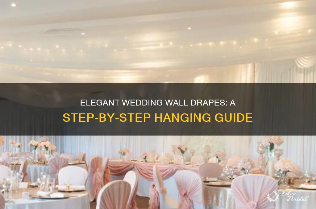 how to hang wall drapes for a wedding