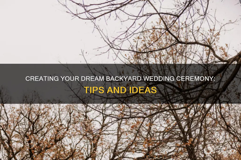 how to have a backyard wedding ceremony