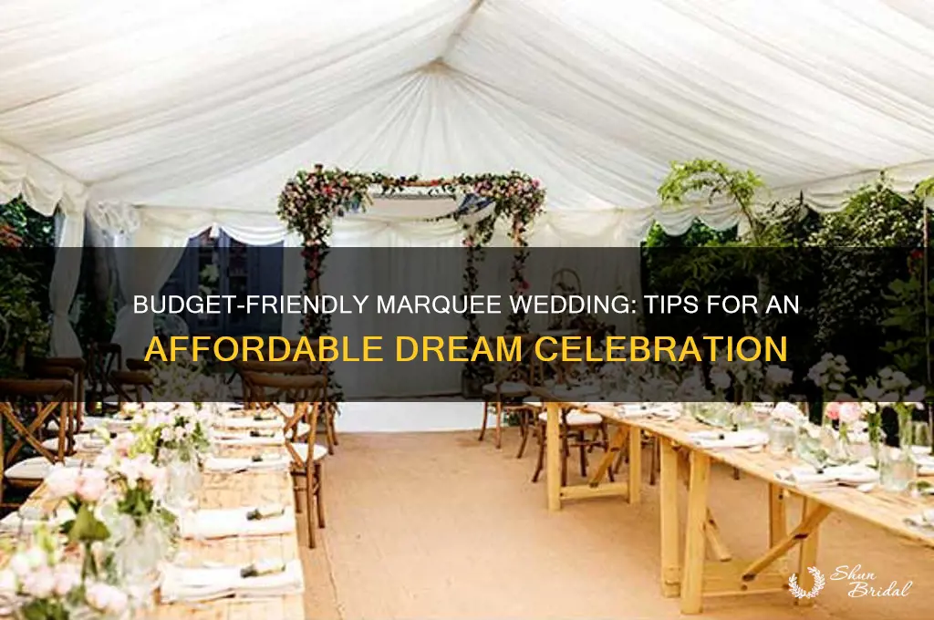 how to have a cheap marquee wedding