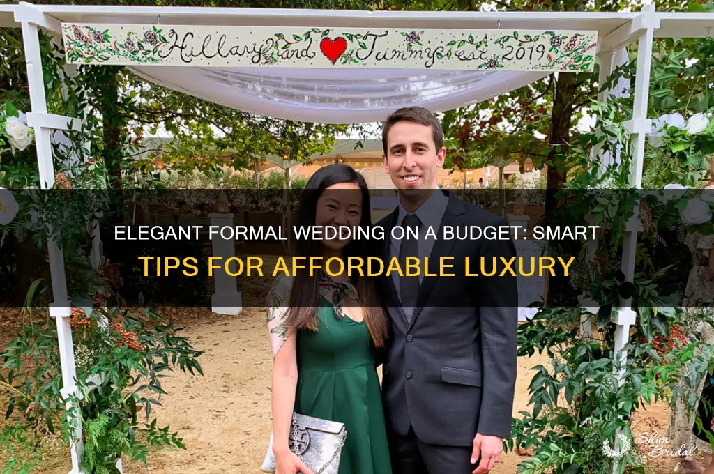 how to have a formal wedding without the expense
