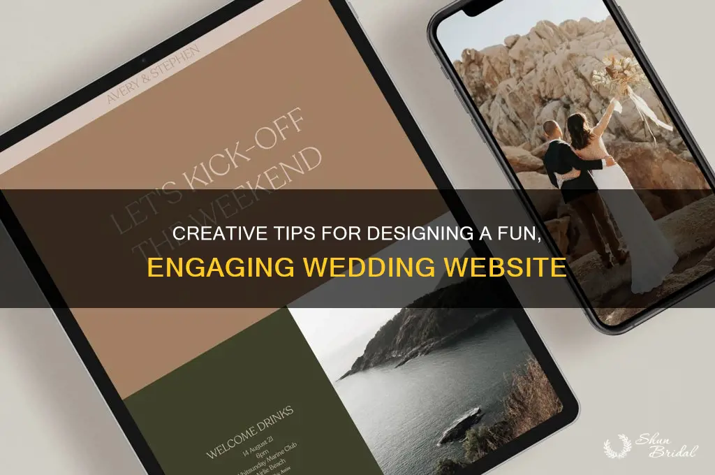 how to have a fun wedding website
