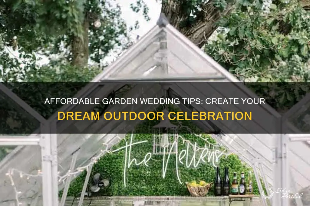 how to have a garden wedding on a budget