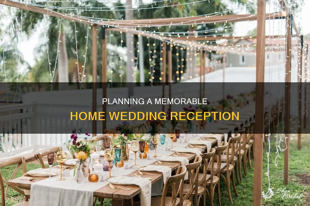 how to have a home wedding reception