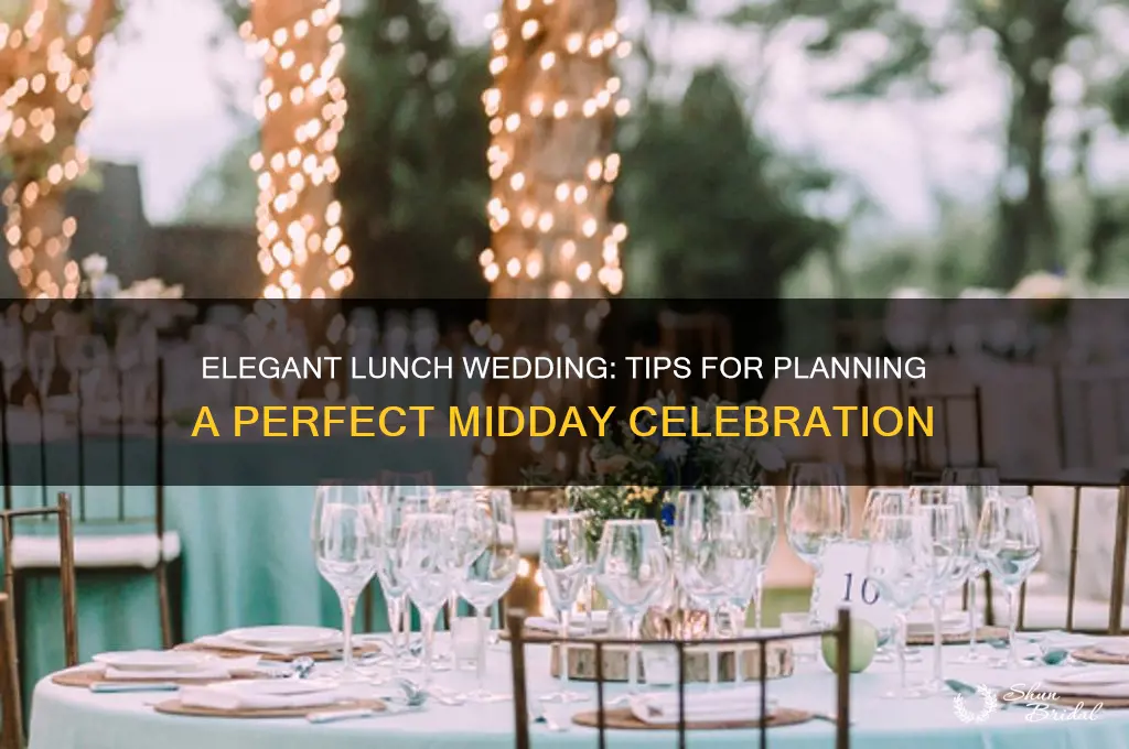 how to have a lunch wedding