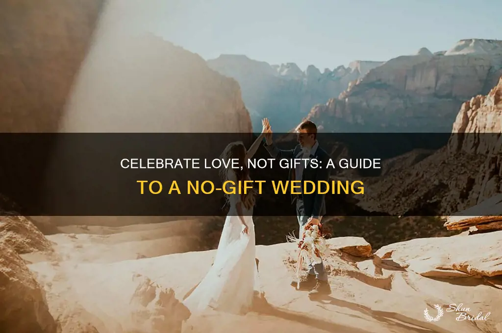 how to have a no gift wedding