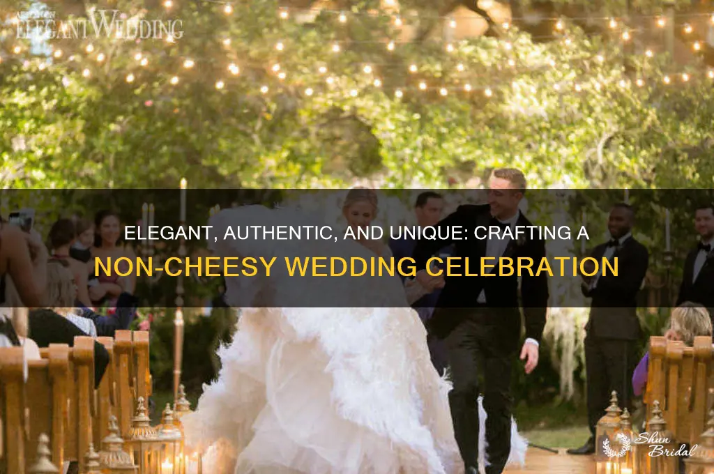 how to have a non cheesy wedding