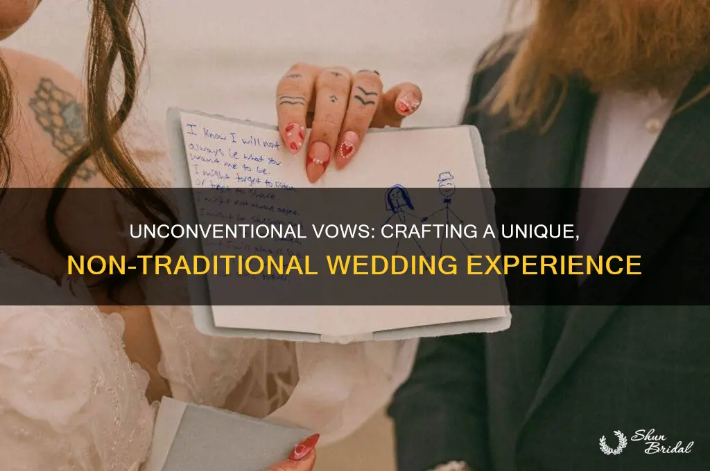 how to have a non traditional unique wedding