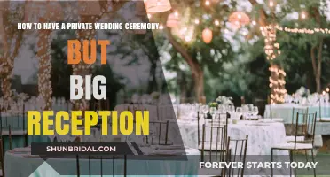 Intimate Vows, Grand Celebration: Mastering the Private Ceremony, Big Reception Balance