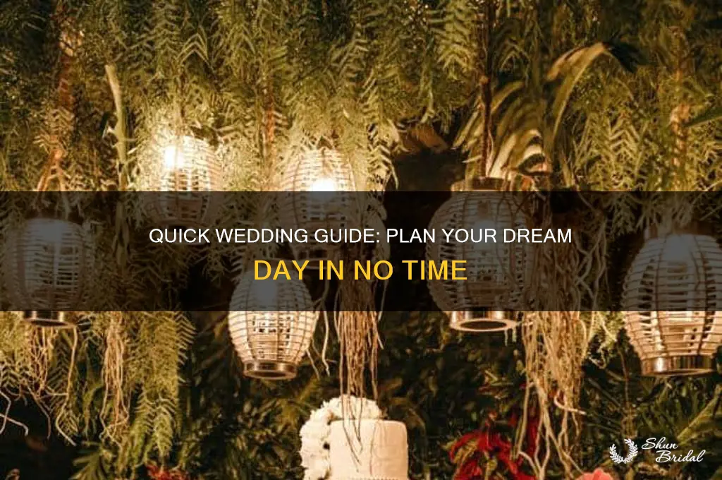 how to have a quick wedding
