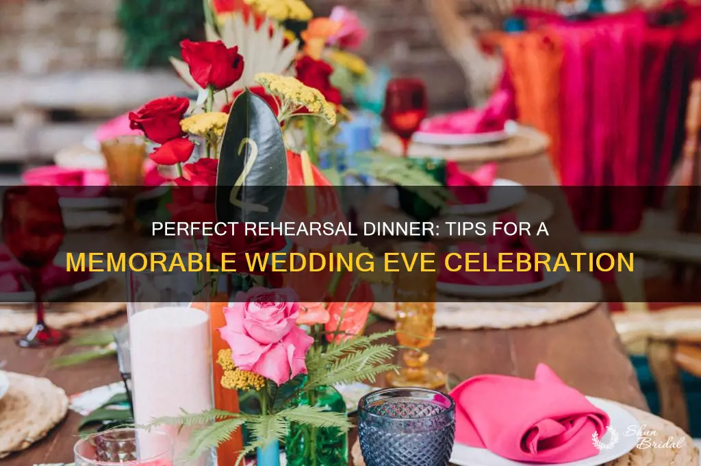 how to have a rehearsal dinner for a wedding