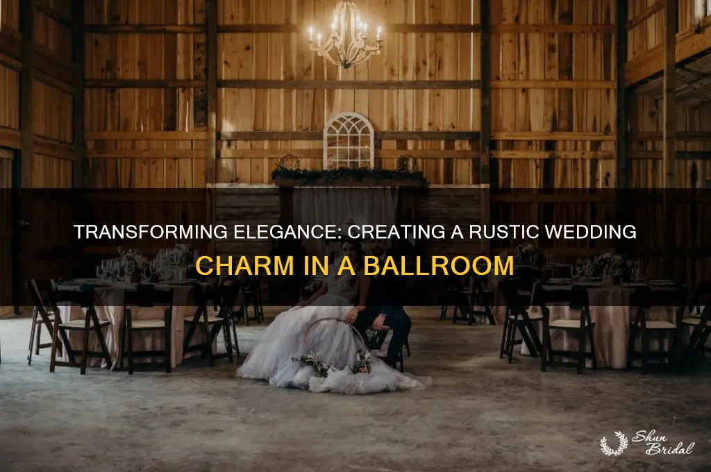 how to have a rustic wedding in a ballroom