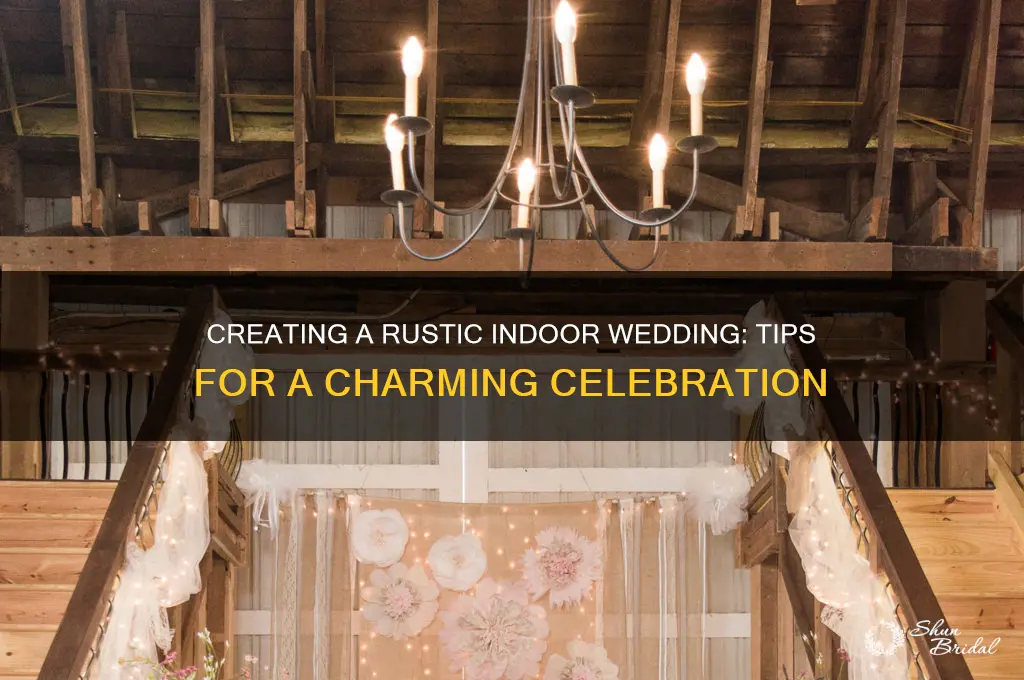 how to have a rustic wedding indoors