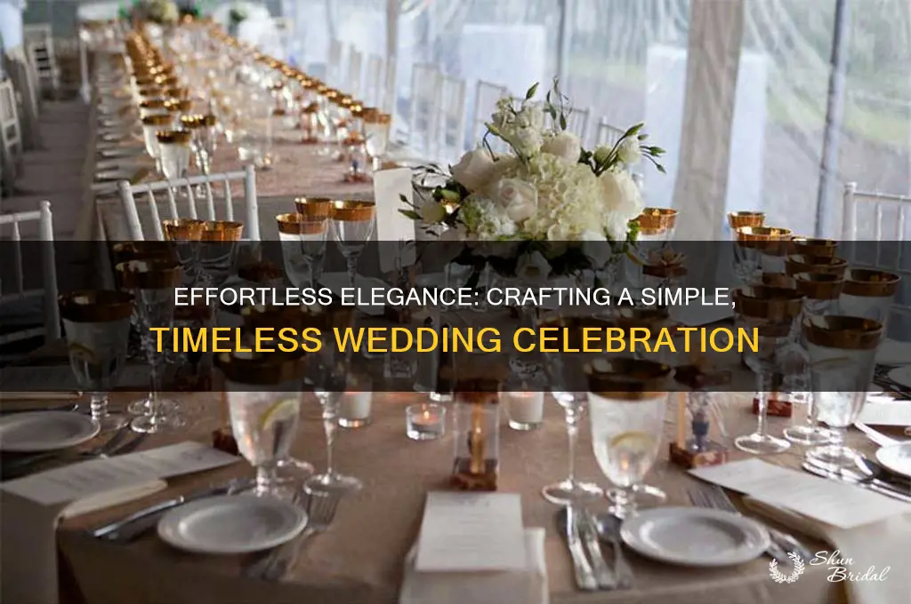 how to have a simple and elegant wedding