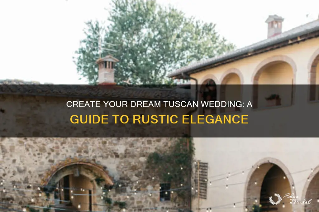 how to have a tuscan wedding