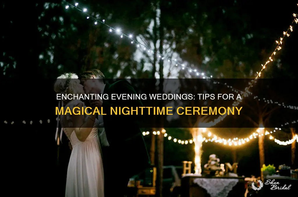 how to have a wedding ceremony that is at night