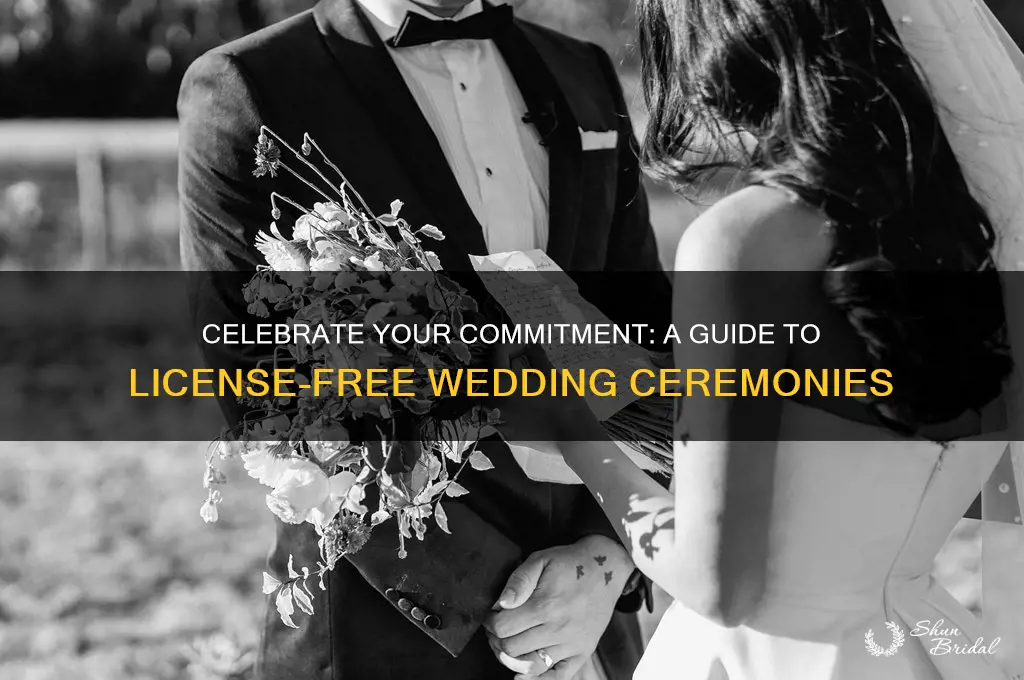 how to have a wedding without a marriage license