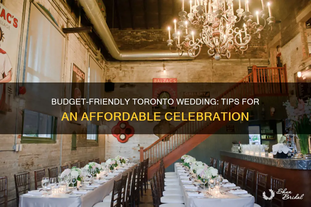 how to have an affordable wedding in toronto