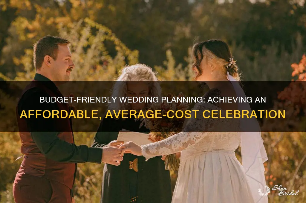 how to have an average cost wedding