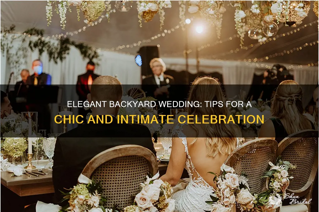 how to have an elegant backyard wedding
