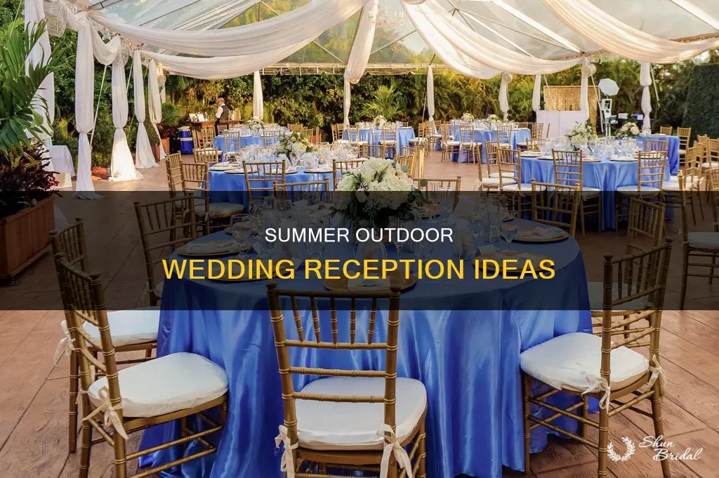 how to have an outdoor wedding reception in summer