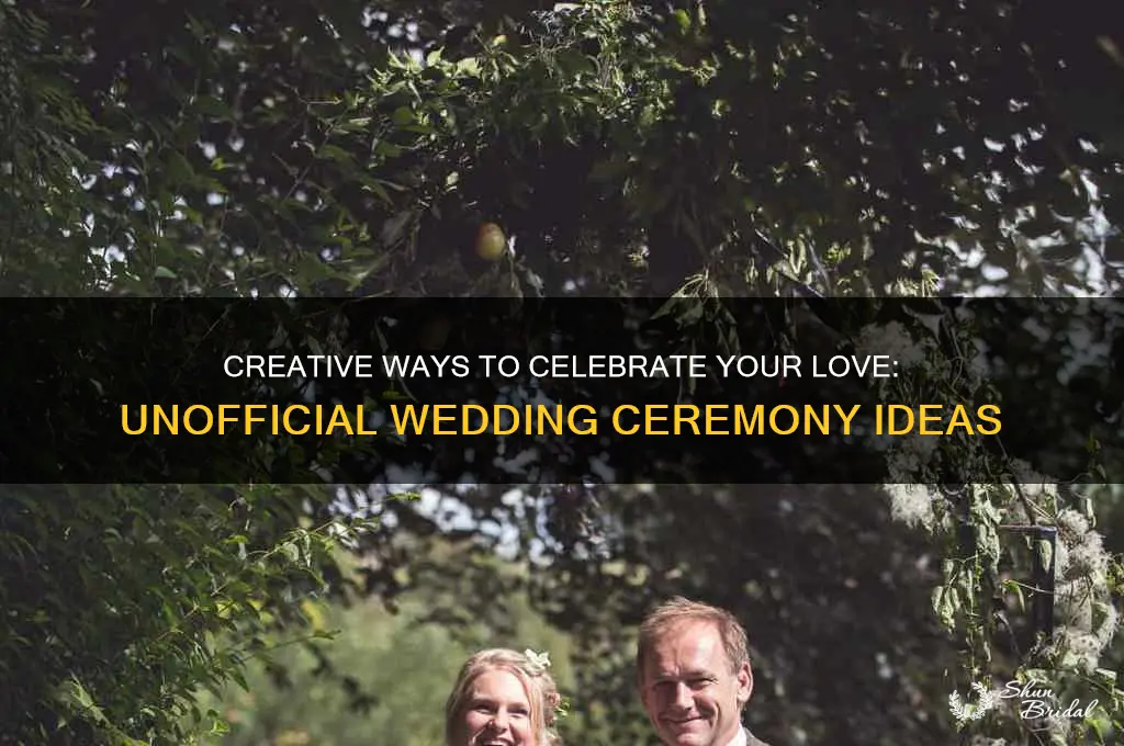 how to have an unofficial wedding ceremony