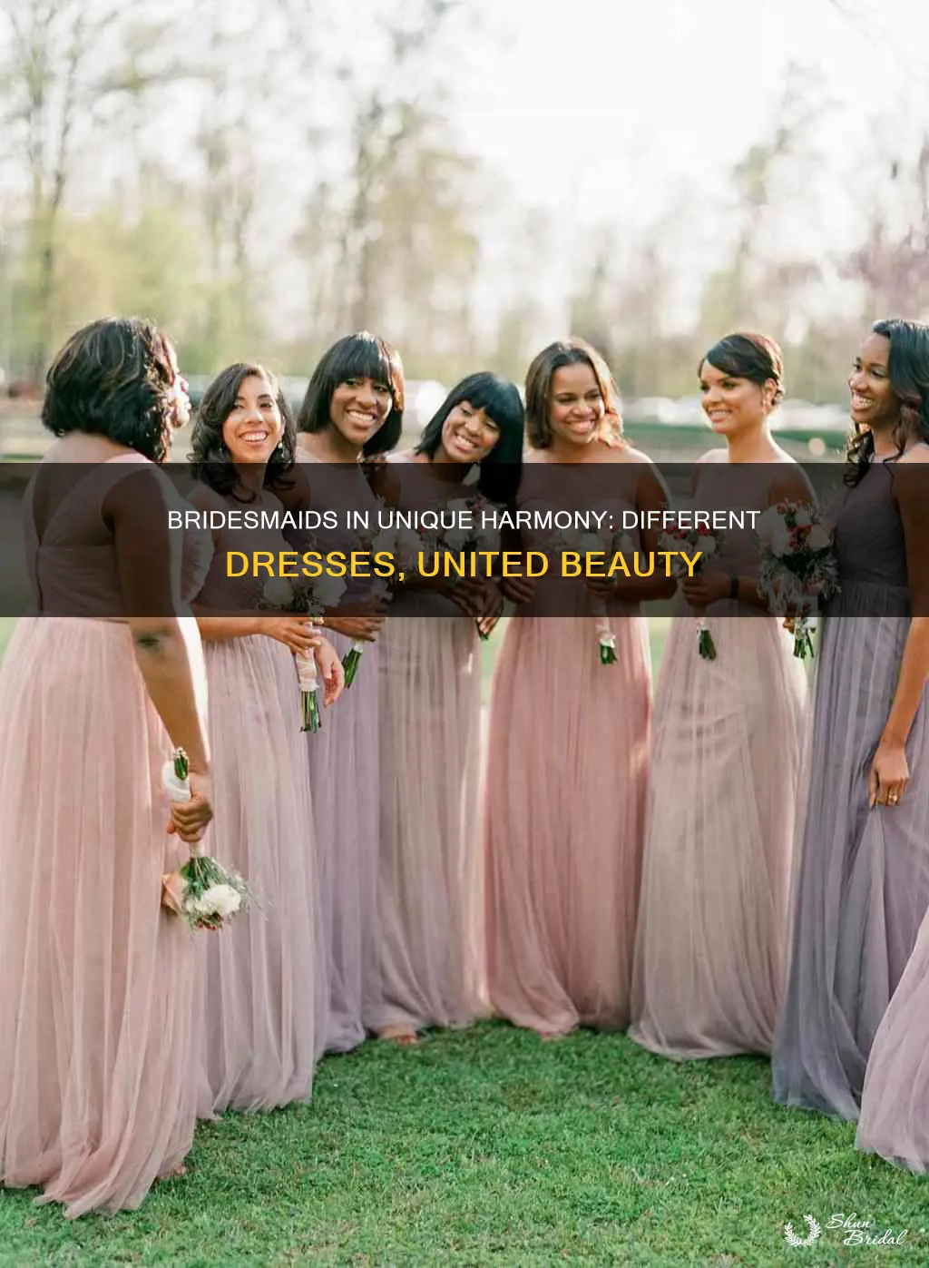 how to have bridesmaids wear different dresses