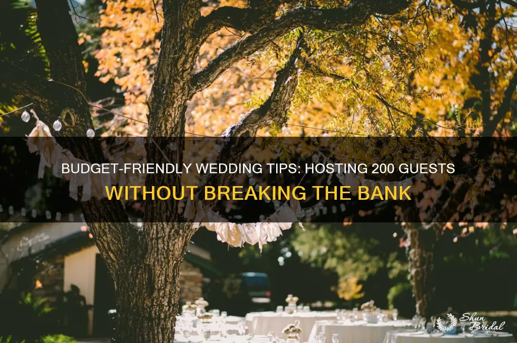 how to have cheaper wedding for 200 guests