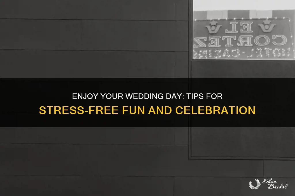 how to have fun on your wedding day