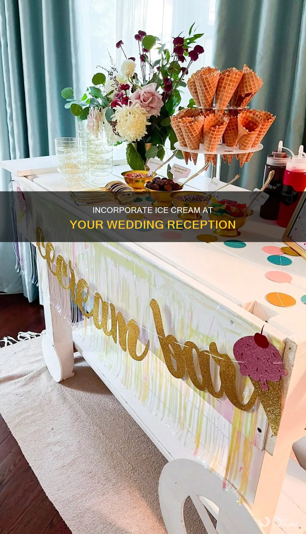 how to have ice cream at a wedding reception