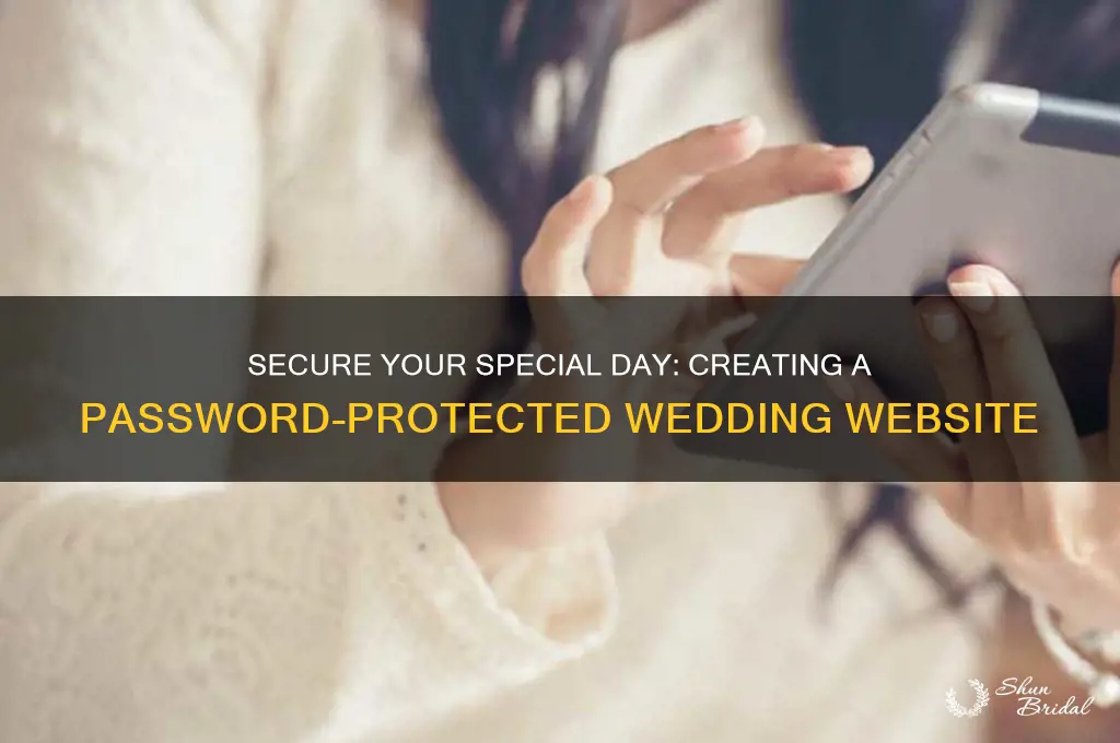 how to have password protected wedding site