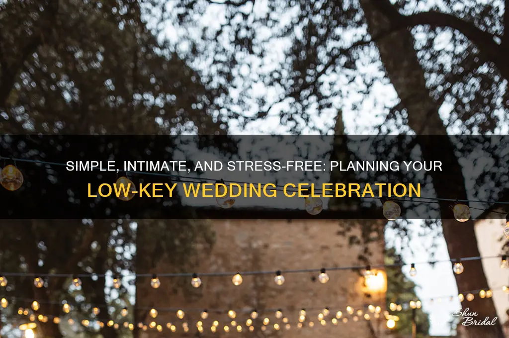 how to have the most low key wedding
