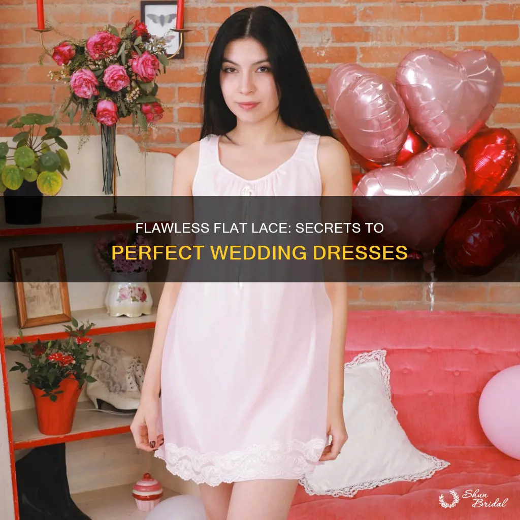 how to have wedding dress lace lay flat