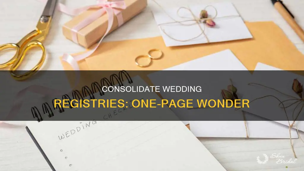how to have wedding registries all on one page