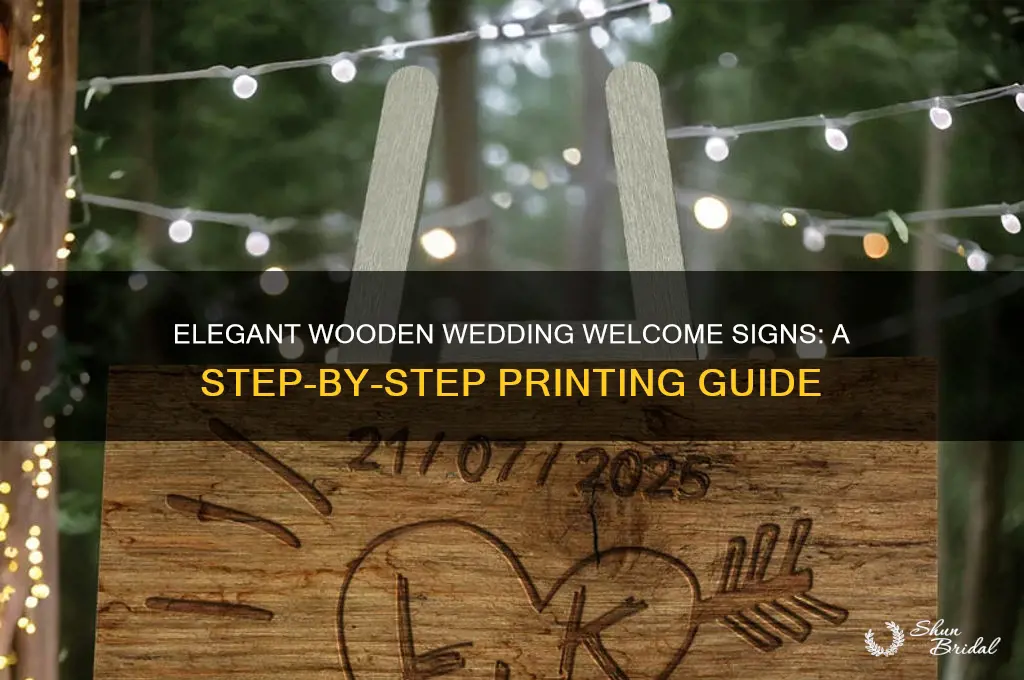 how to have wedding welcome sign printed on wood