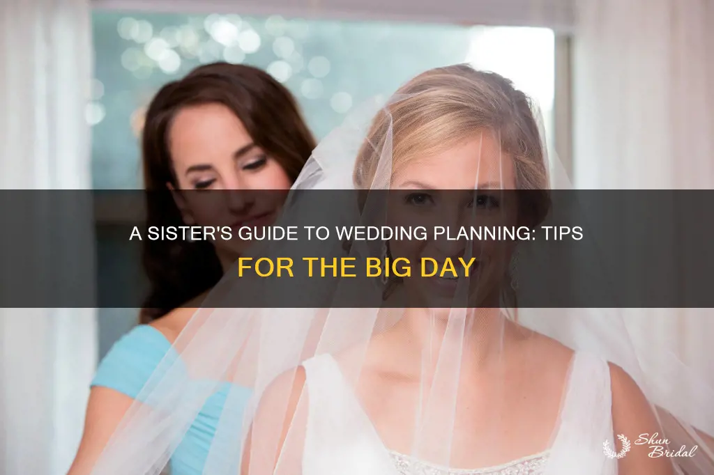 how to help your sister plan her wedding