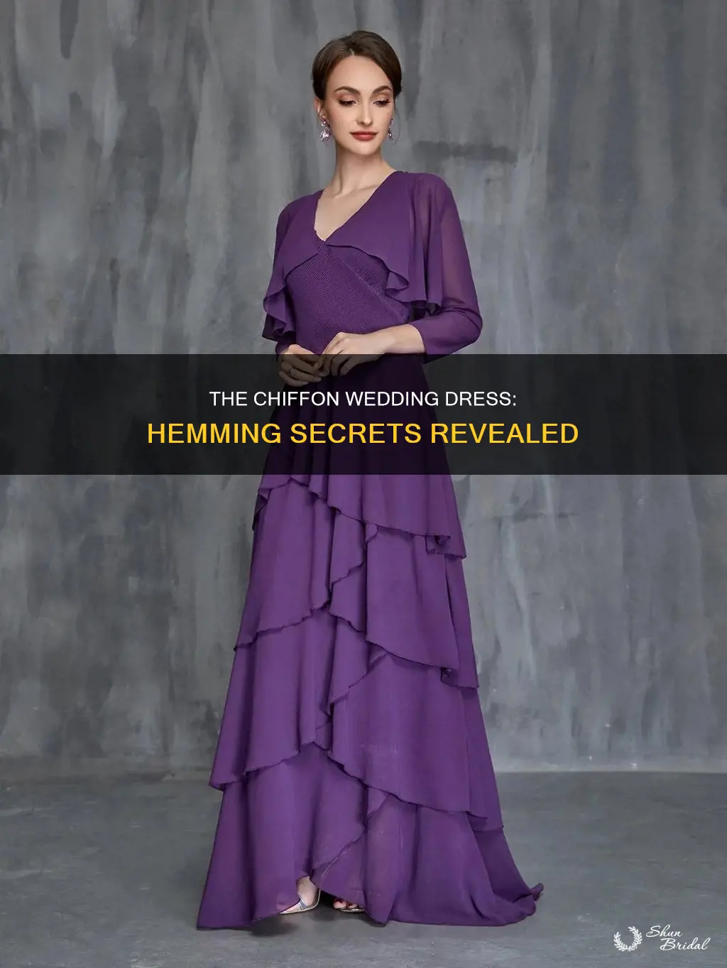 how to hem a chiffon wedding dress