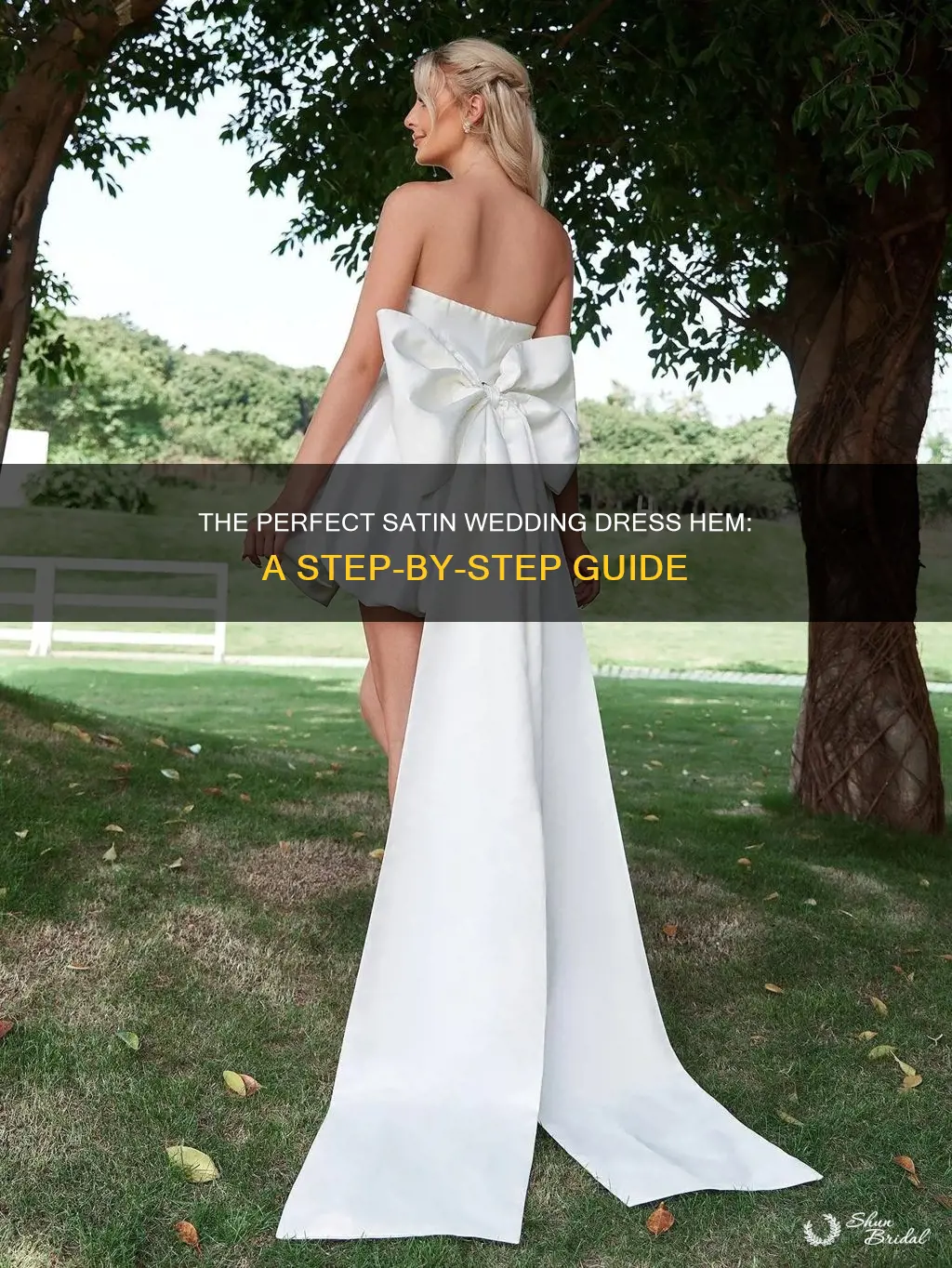 how to hem a heavy satin wedding dress