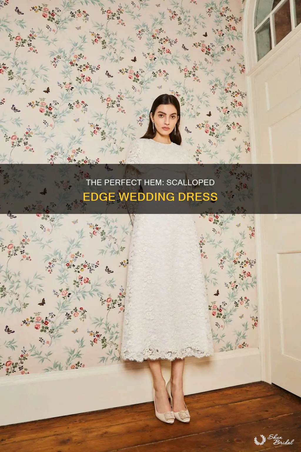 how to hem a scalloped edge wedding dress