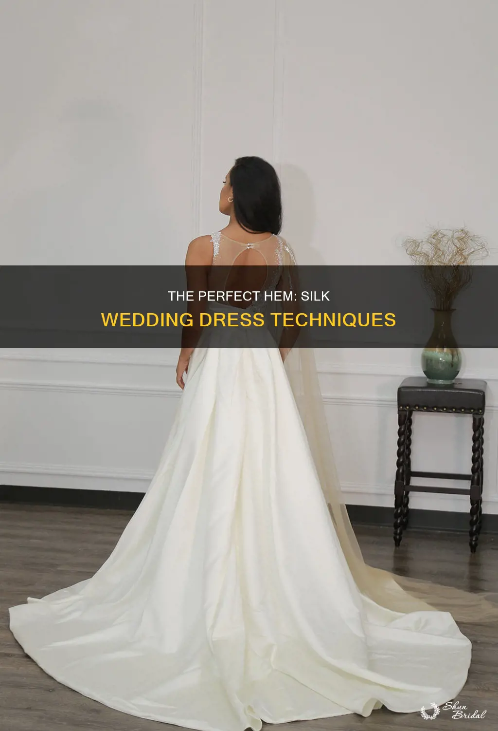 how to hem a silk wedding dress