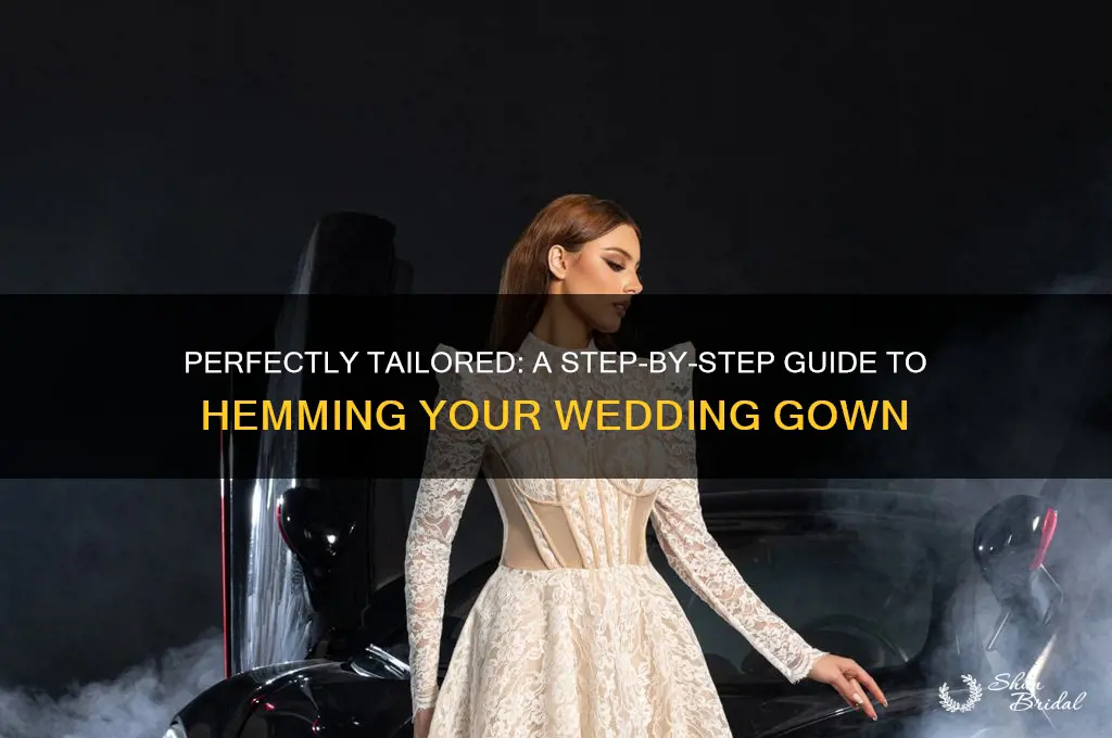 how to hem a wedding gown