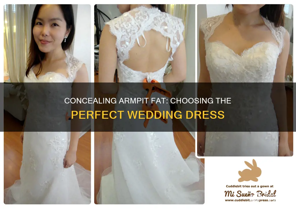 how to hide armpit fat in wedding dress