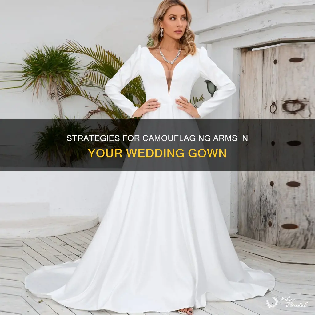 how to hide arms in wedding dress