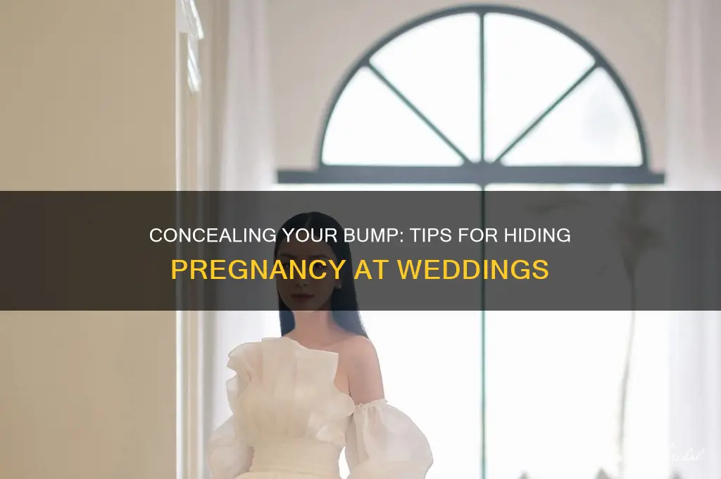 how to hide being pregnant at a wedding
