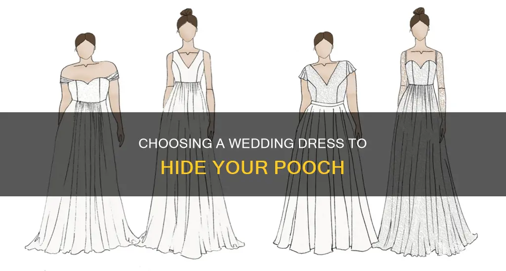 how to hide pooch in wedding dress