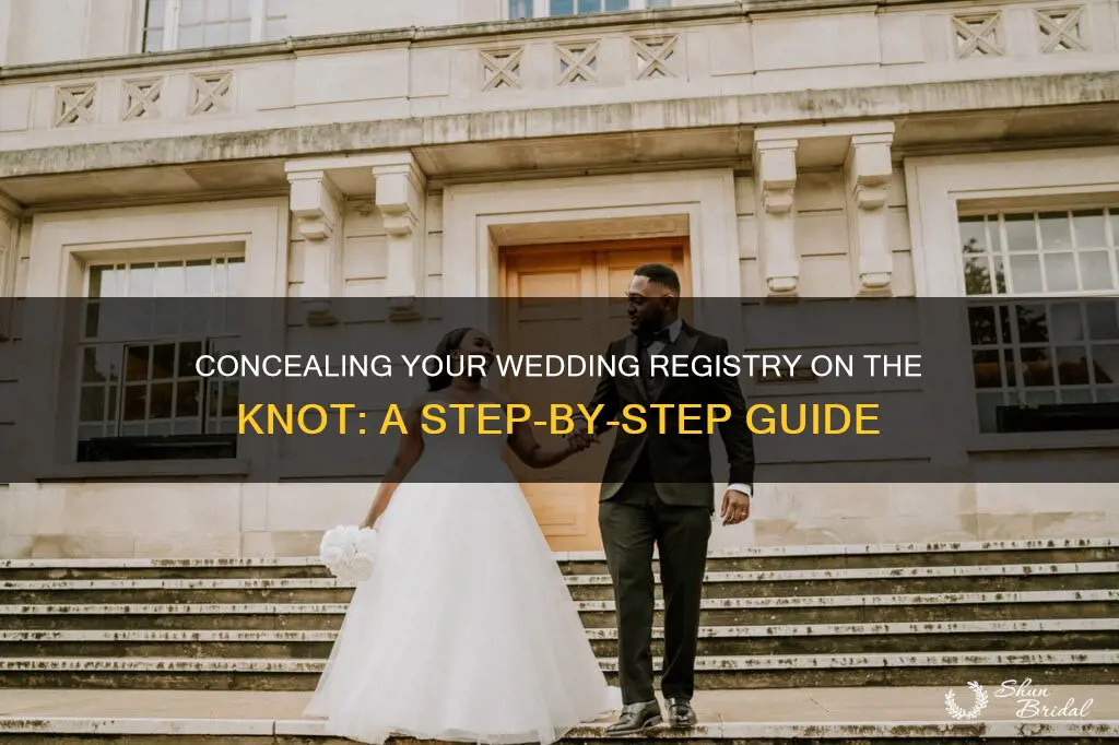 how to hide registry on the knot wedding website