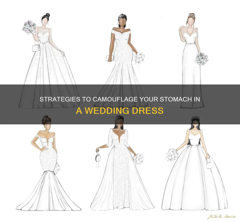 how to hide stomach in wedding dress