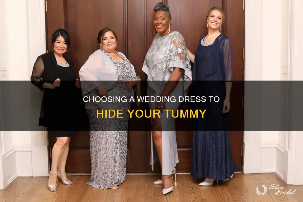 how to hide tummy in wedding dress