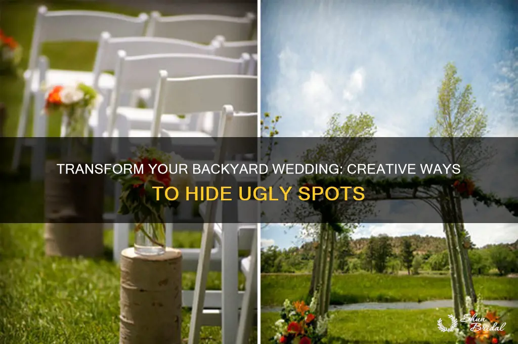 how to hide ugly in backyard wedding