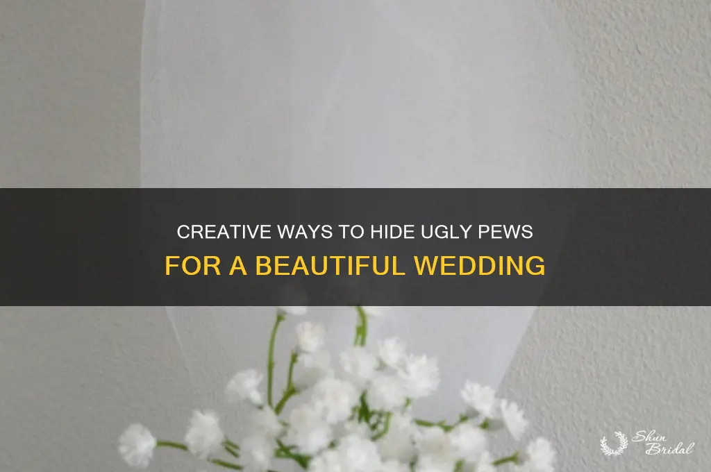 how to hide ugly pews for wedding